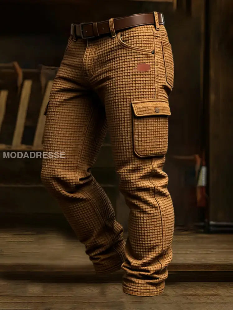 Mäns Retro Business Style Casual Work Byxor A / S