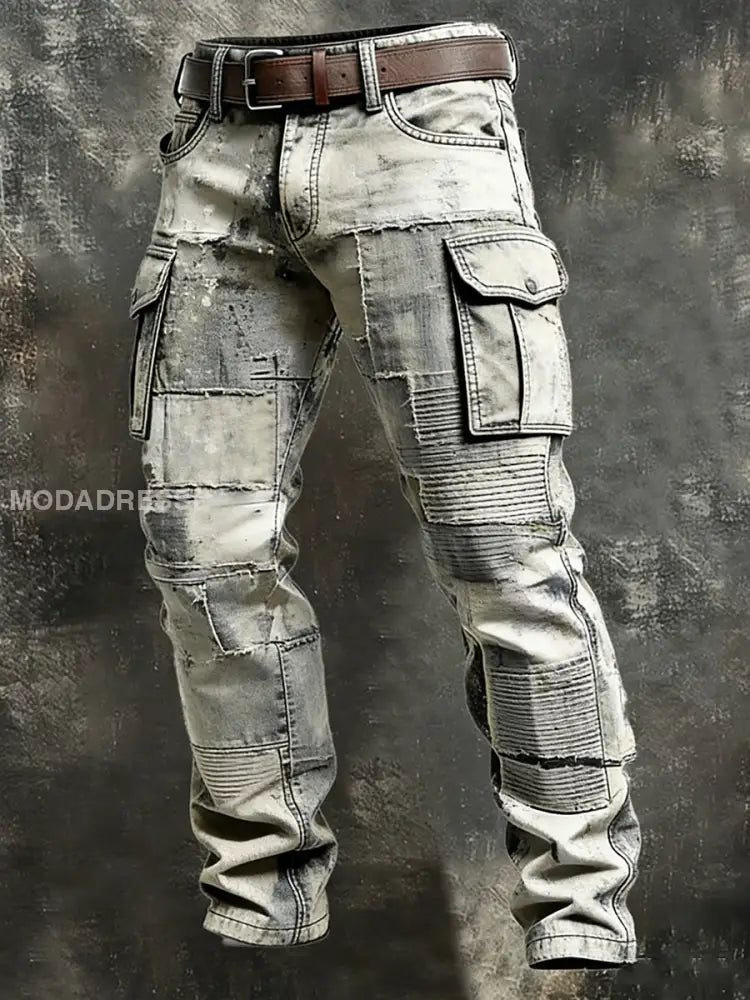 Mäns Retro Business Style Casual Work Byxor A / S