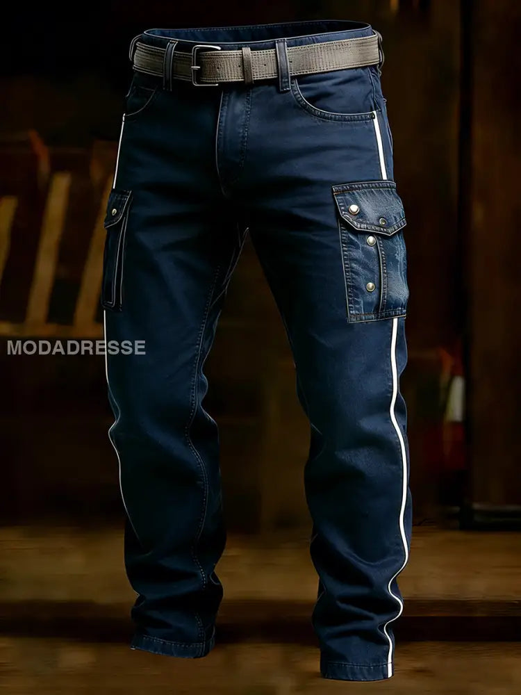 Mäns Retro Business Style Casual Work Byxor A / S