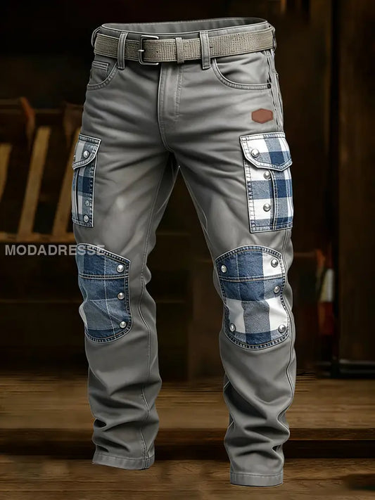 Mäns Retro Business Style Casual Work Byxor A / S