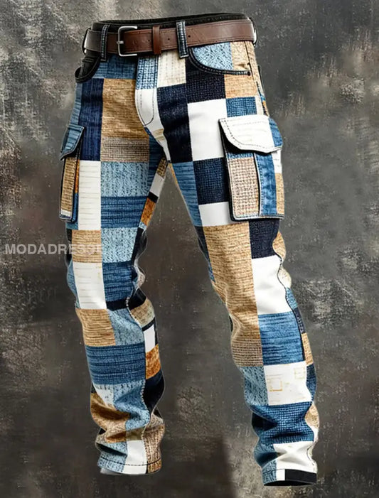 Mäns Retro Business Style Casual Work Byxor A / S