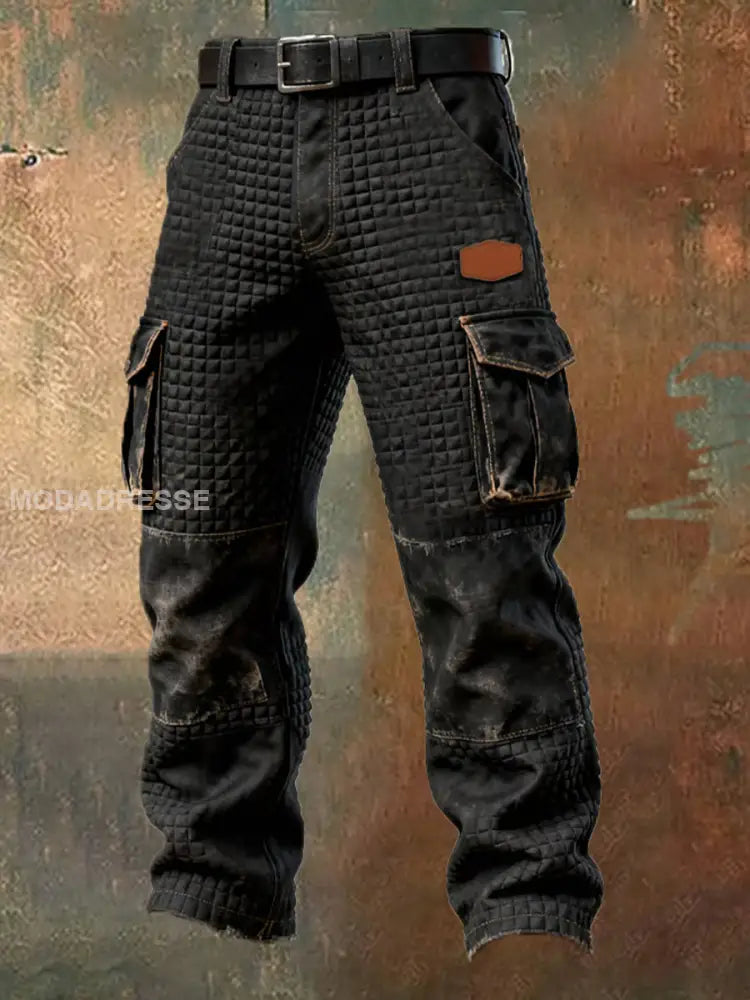 Mäns Retro Business Style Casual Work Byxor A / S