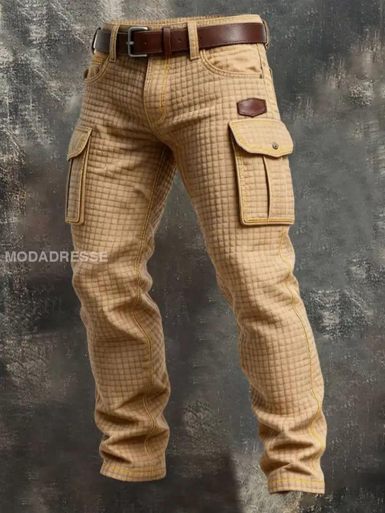 Mäns Retro Business Style Casual Work Byxor C / S