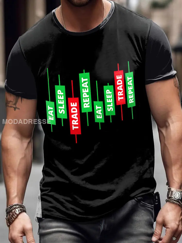 Mäns roliga ord Skriv ut Vintage Mode kort ärm T-shirt S