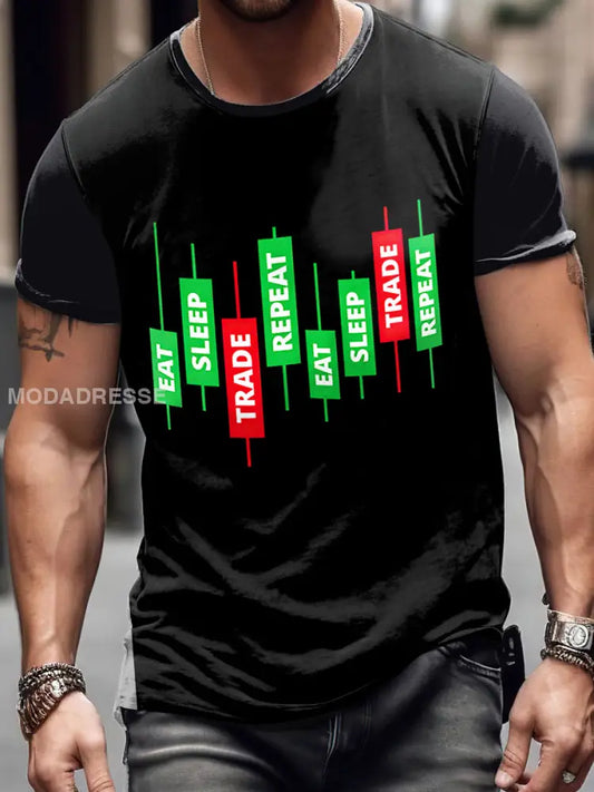 Mäns roliga ord Skriv ut Vintage Mode kort ärm T-shirt S