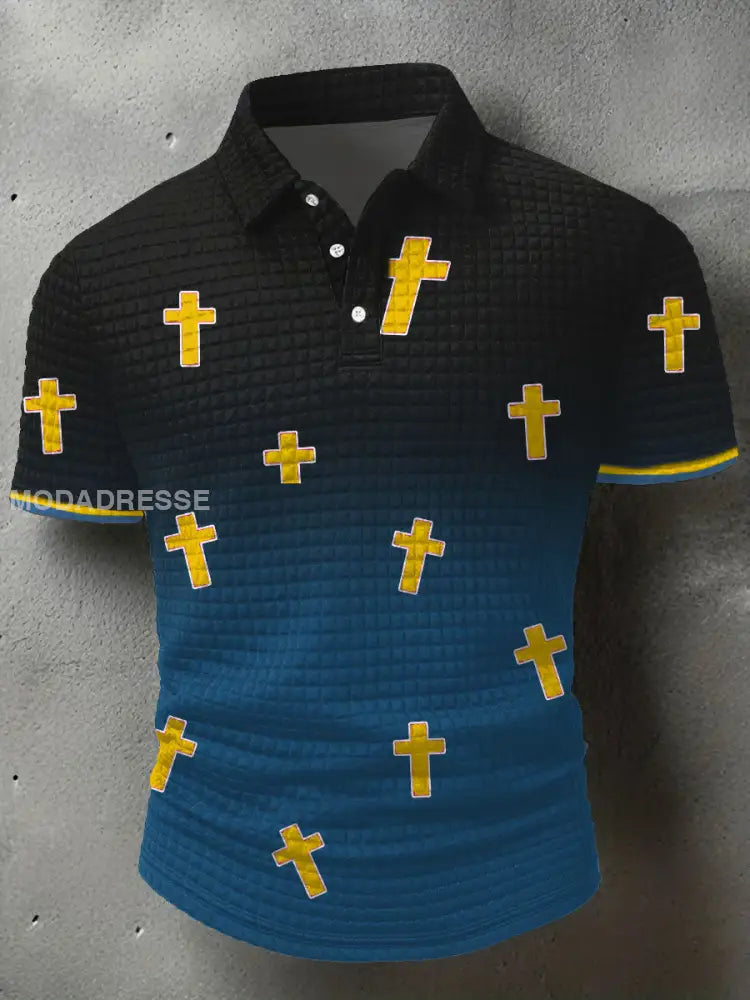 Mäns Sverige Flagg älg Tryckta Casual Tops blå / S
