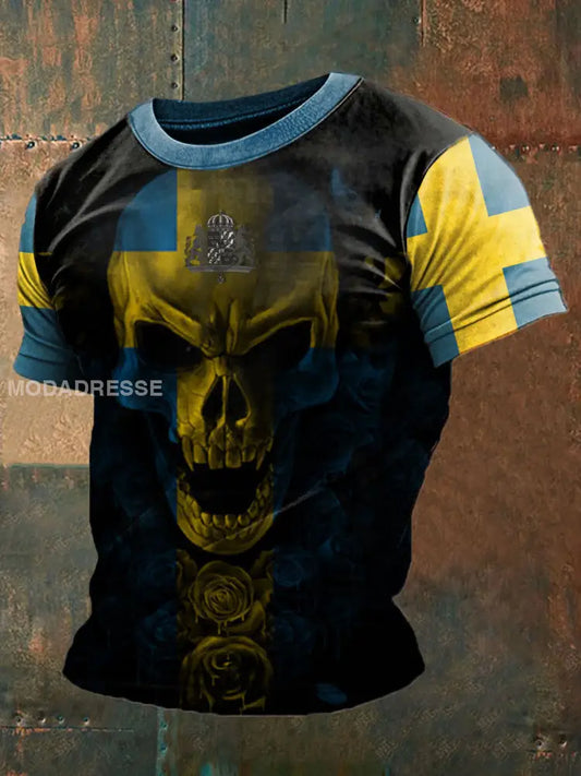 Mäns Sverige Tryckt T-shirt som bild / S