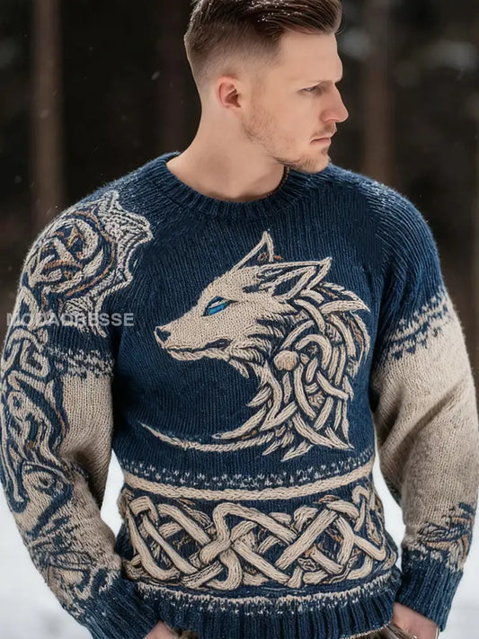 Mäns tröja i vikinga stil. som bild / S