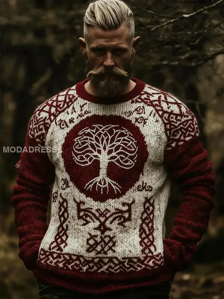 Mäns tröja i vikinga stil. som bild / S