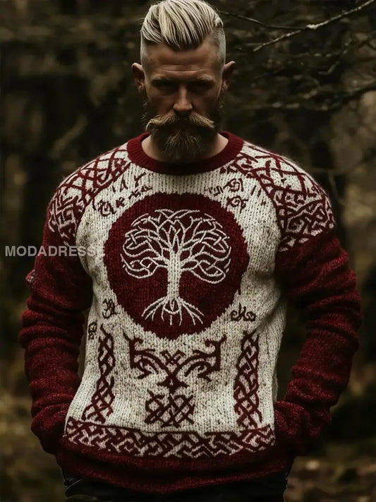Mäns tröja i vikinga stil. som bild / S