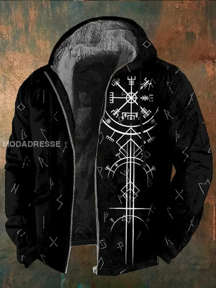Mäns Viking Fleece Jacka svart / S