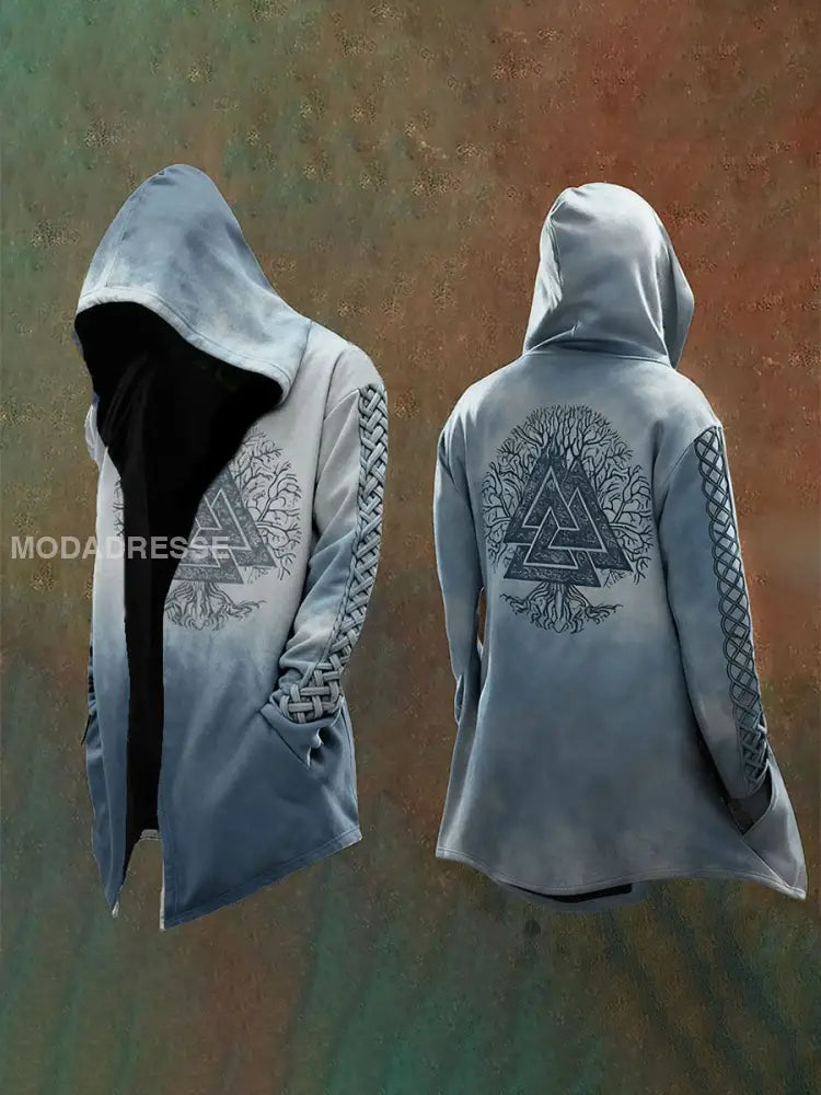 Mäns Viking Hoodie Cardigan blå / S
