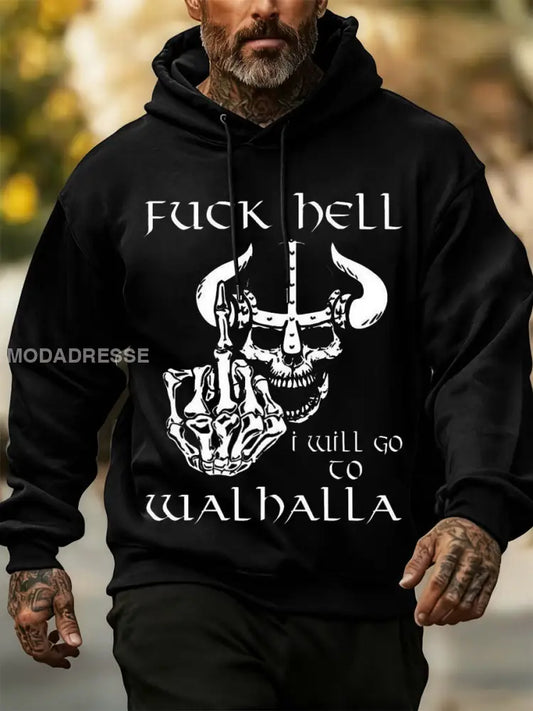 Mäns vikinga skal svart / S