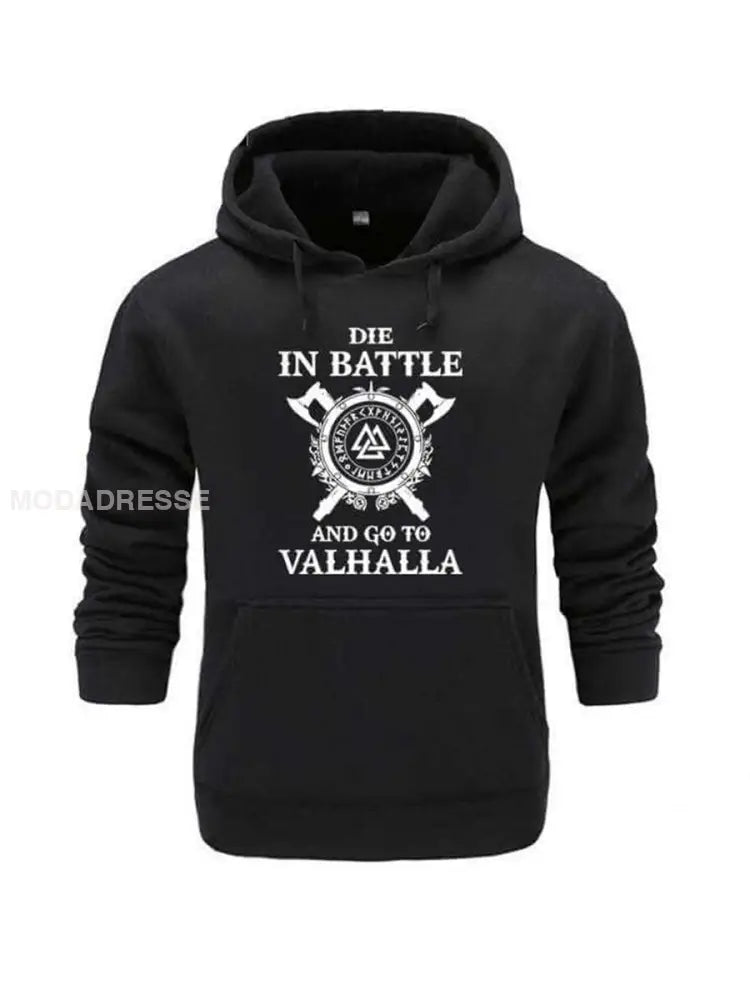 Mäns vikingatta svart / S