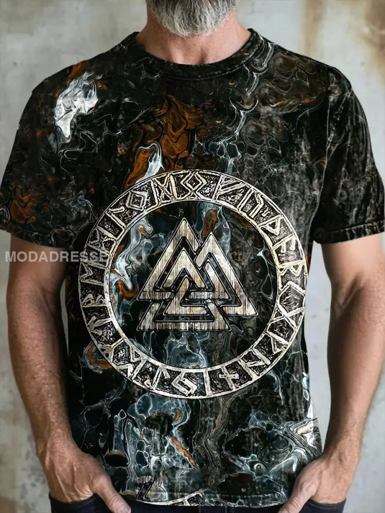 Mäns vintage Viking t-shirt som bild / S