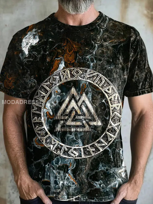 Mäns vintage Viking t-shirt som bild / S