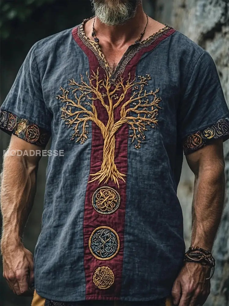 Mäns vintage Viking t-shirt som bild / S