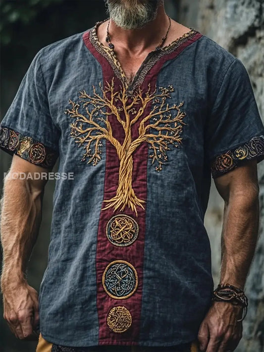 Mäns vintage Viking t-shirt som bild / S