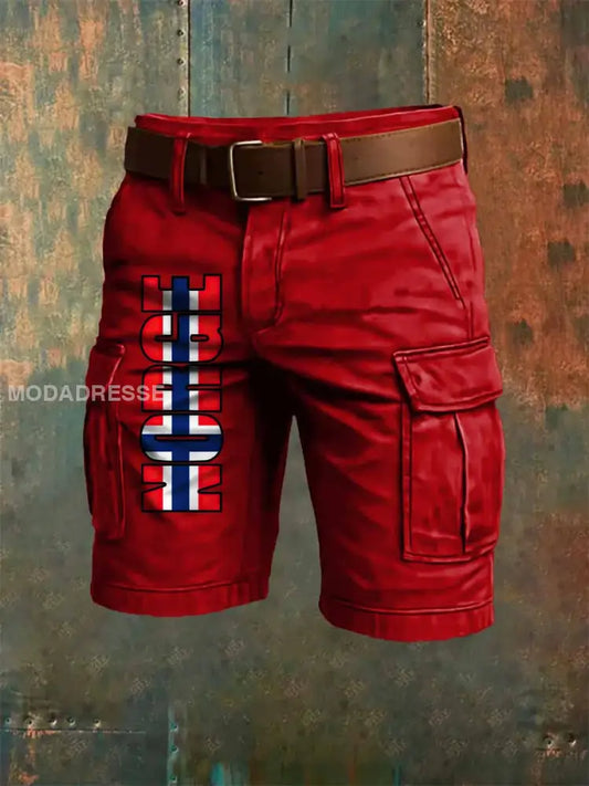 Menns norge flagg kunst utskrift overalls Shorts S