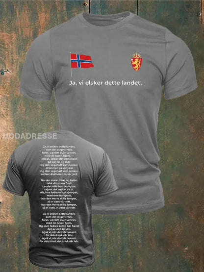 Menns Norge Ja Vi elsker dette landet trykt lyggrå / S