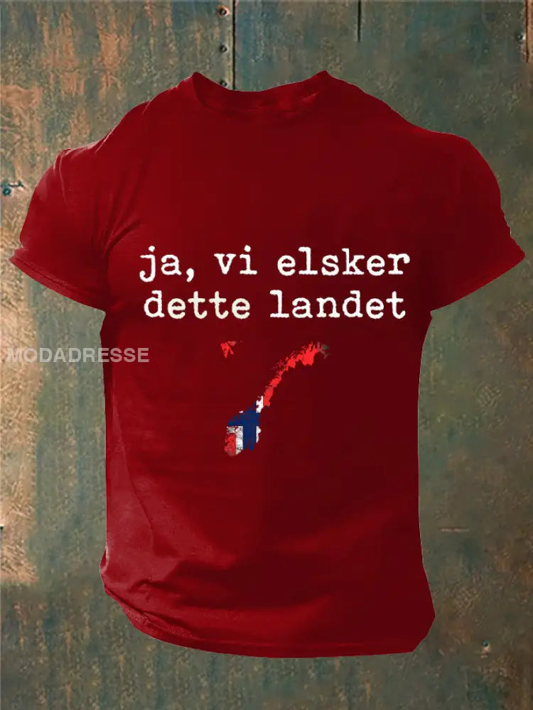 Menns Norge Ja Vi elsker dette landet trykt raud / S