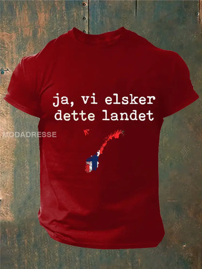 Menns Norge Ja Vi elsker dette landet trykt raud / S