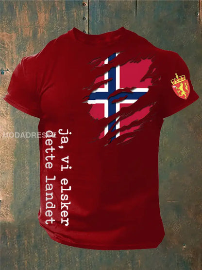 Menns Norge Ja Vi elsker dette landet trykt rød / S