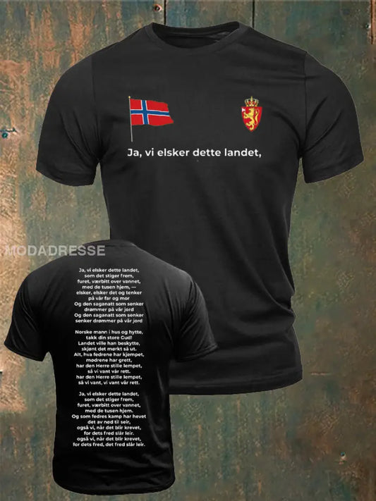 Menns Norge Ja Vi elsker dette landet trykt svart / S