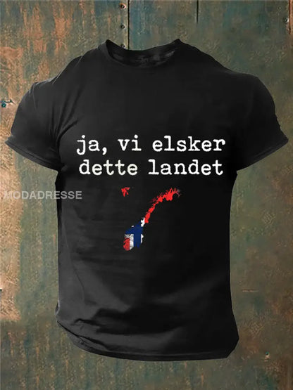 Menns Norge Ja Vi elsker dette landet trykt svart / S