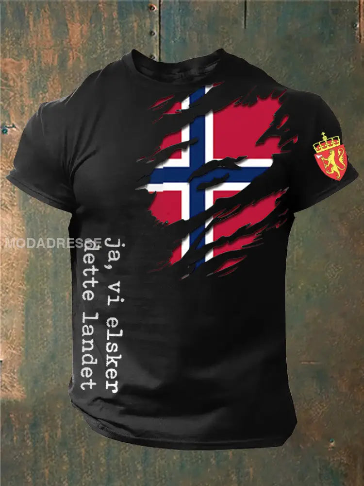Menns Norge Ja Vi elsker dette landet trykt svart / S
