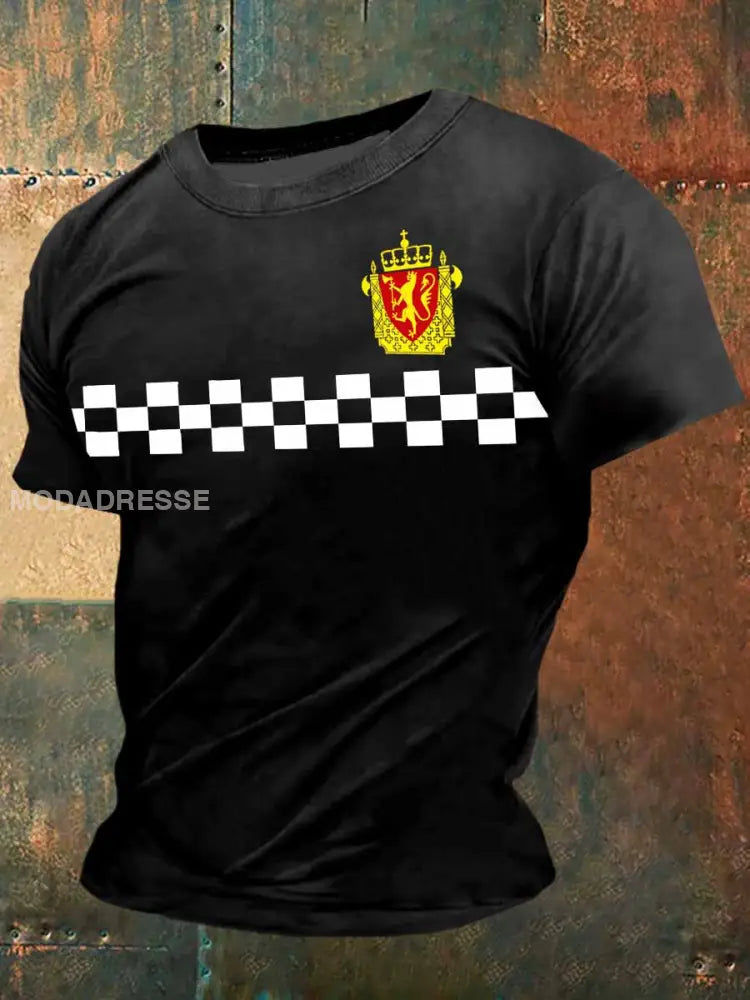 Menns Norsk Politi Skriv ut korte erme-t-shirt S