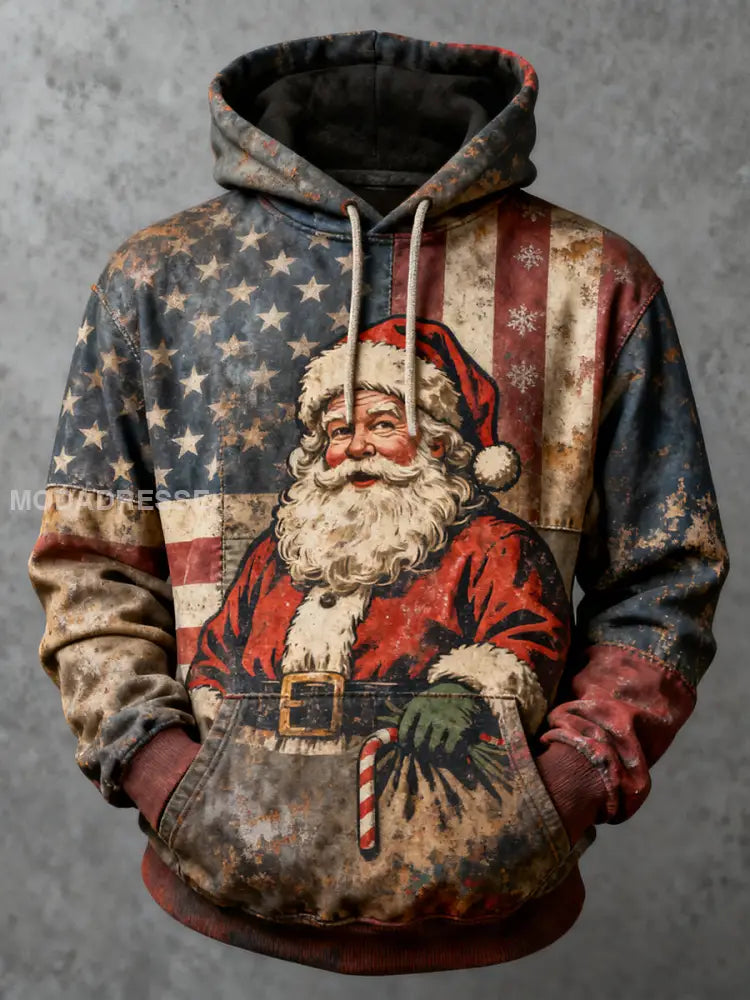 Men’s Christmas Print Casual Hoodie As picture / S