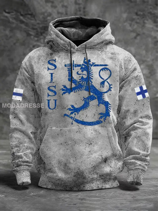 Miesten harmaa ’SISU’ moniväri / S