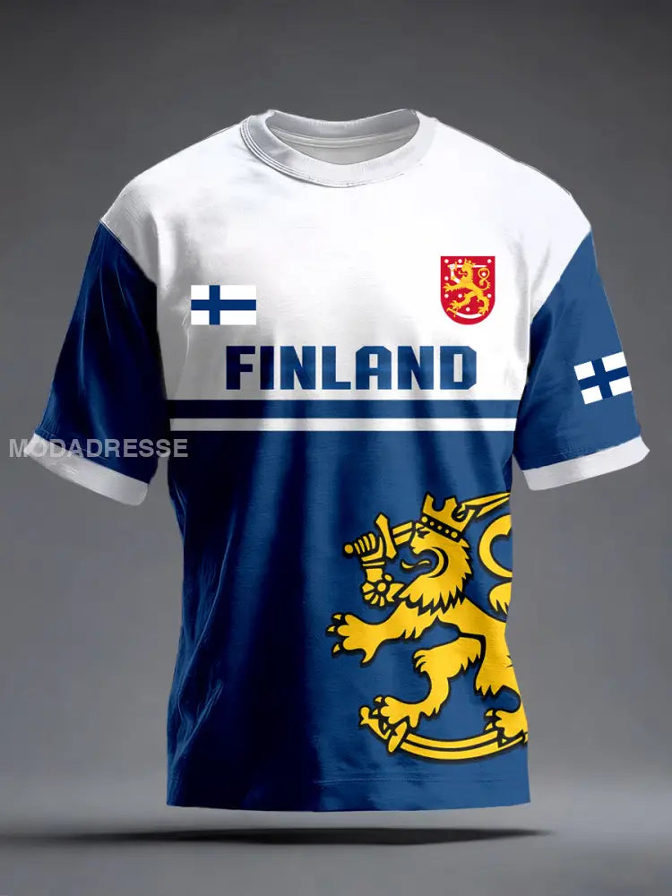 Miesten Suomi Inspiroitu tulosta T-paita kuvana / S