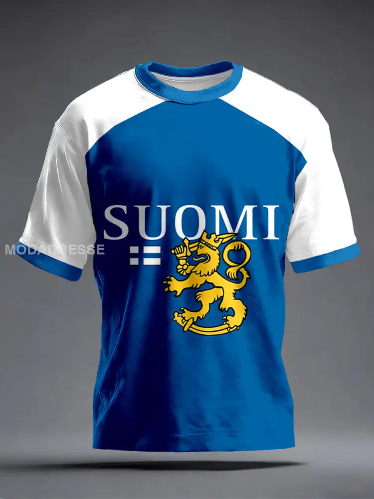 Miesten Suomi Inspiroitu tulosta T-paita kuvana / S
