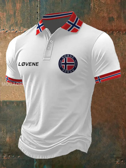 Norge fotball-elsker trykt topp kvit / S