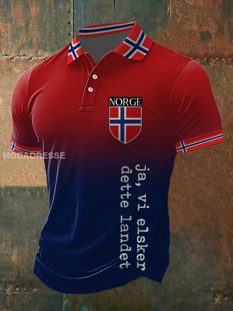 Norge fotball-elsker trykt topp som bilete / S