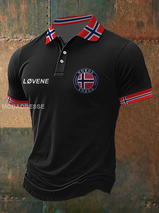 Norge fotball-elsker trykt topp svart / S