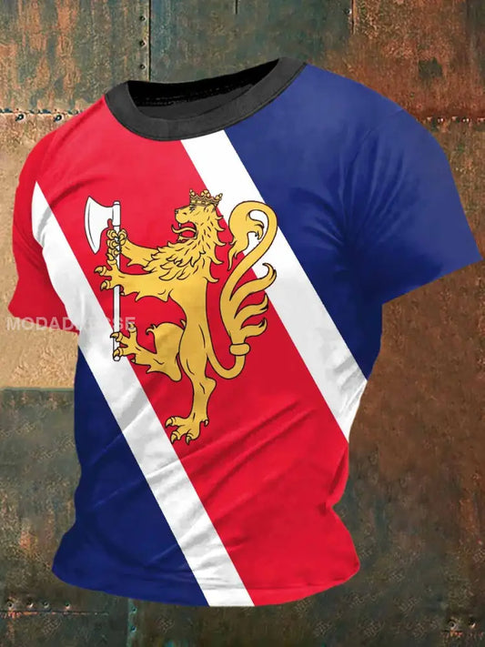 Norge utskrifter Vintage Kort erme T-shirt S