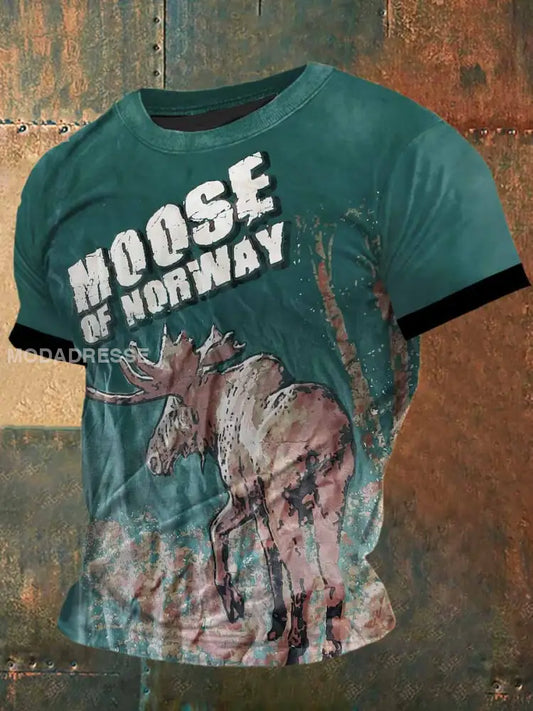 Norges elg utskrift korte erme-t-shirt S