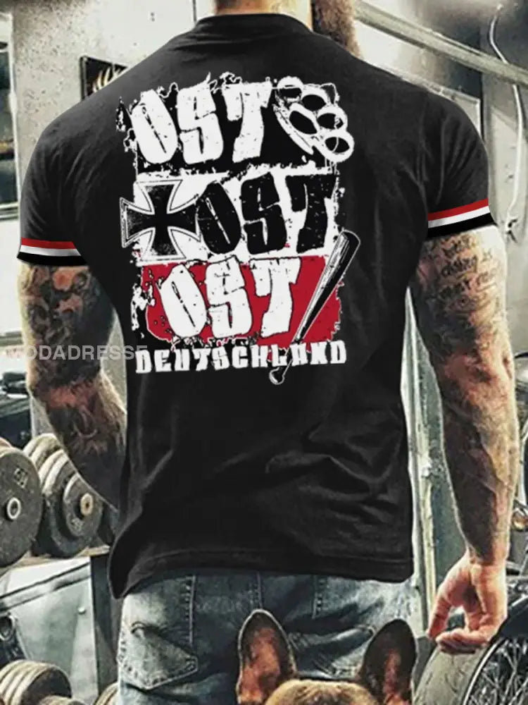 Ost Ost Ostdeutschland Tryckt T-shirt svart / S