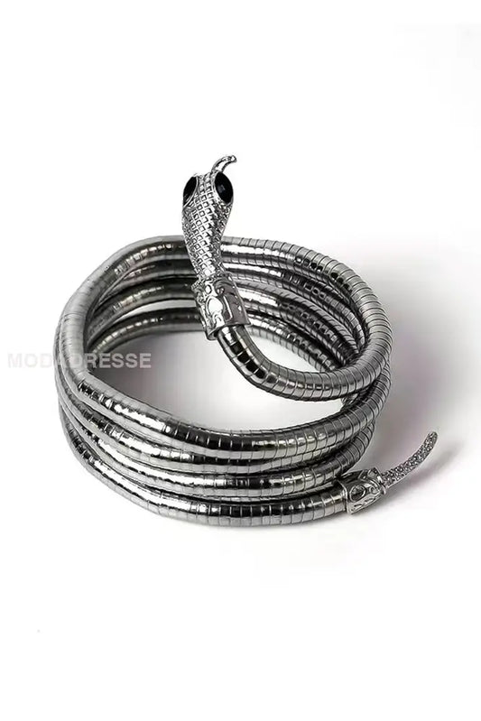 Personaliserad slingning orm halsbande silver.