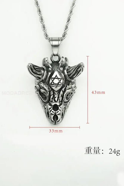 Personaliserade Skull Får huvud Animal Pendant Animal stål