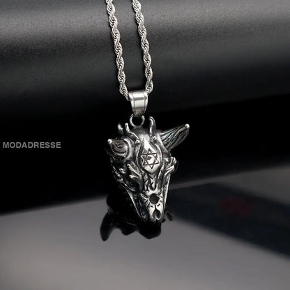 Personaliserade Skull Får huvud Animal Pendant Animal stål