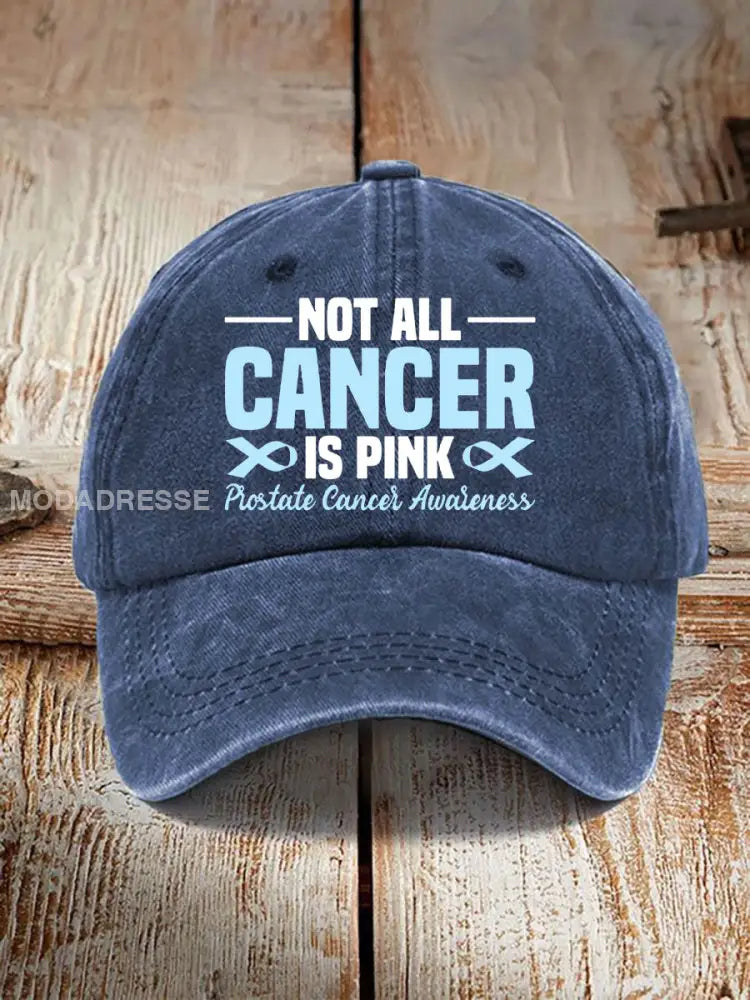 Prostata cancer medvetenhet Skriv ut Casual Unisex Hatt marinblå / ONE