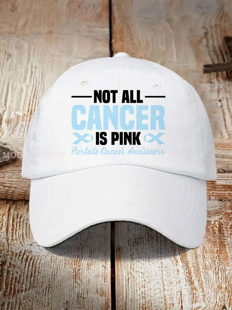 Prostata cancer medvetenhet Skriv ut Casual Unisex Hatt vit / ONE