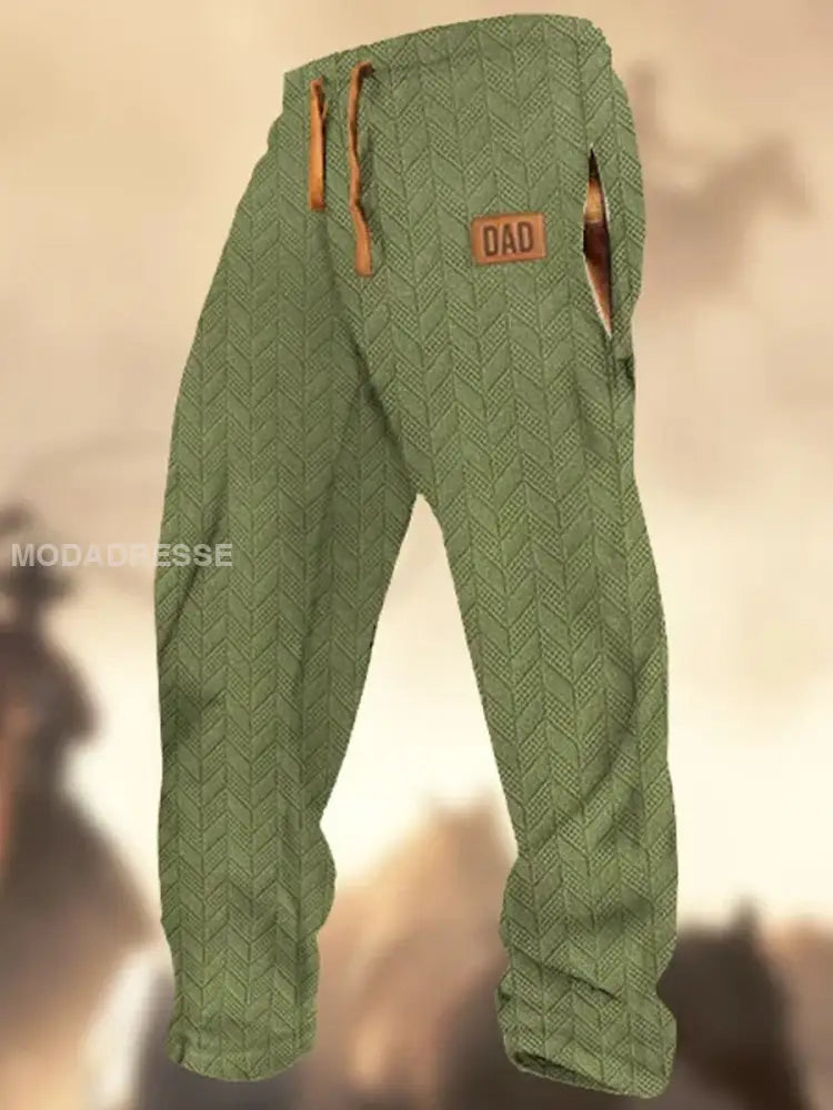 Retro Cowboy teksturmønster Skriv ut Western Village jaktlogo Stripede slags svevebukser A / S