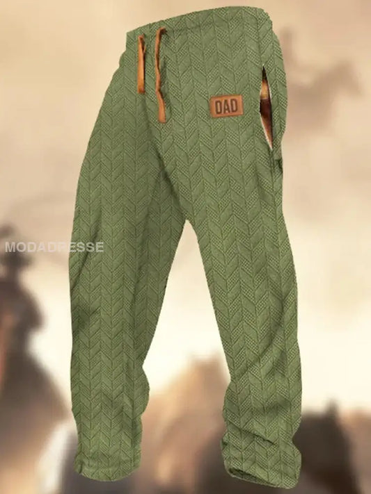 Retro Cowboy teksturmønster Skriv ut Western Village jaktlogo Stripede slags svevebukser A / S