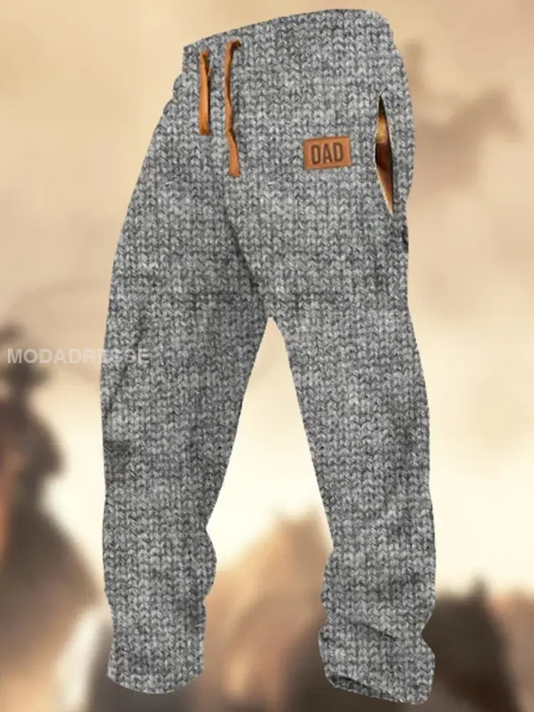 Retro Cowboy teksturmønster Skriv ut Western Village jaktlogo Stripede slags svevebukser A / S
