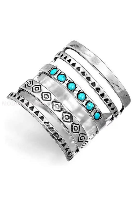 Retro Hollow Etnisk Ringe som bild / JM